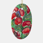 Red Blume Fantasy Keramik Ornament (Rechts)
