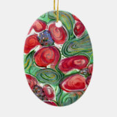 Red Blume Fantasy Keramik Ornament (Hinten)
