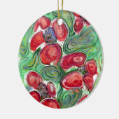 Red Blume Fantasy Keramik Ornament (Links)