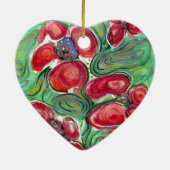 Red Blume Fantasy Keramik Ornament (Hinten)