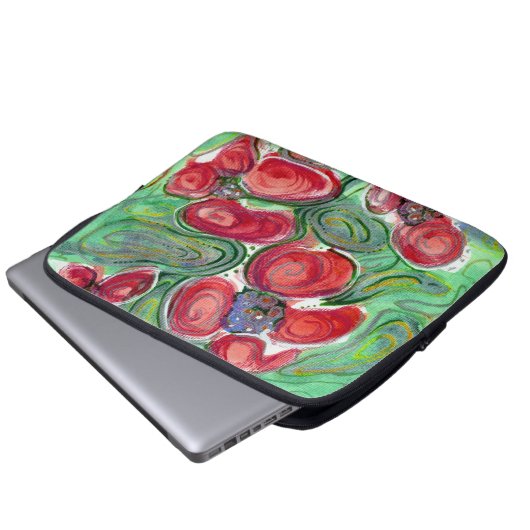 Red Blume Fantasy Laptopschutzhülle (Vorne Knopf)