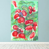 Red Blume Fantasy Leinwanddruck (Insitu (Holzboden))