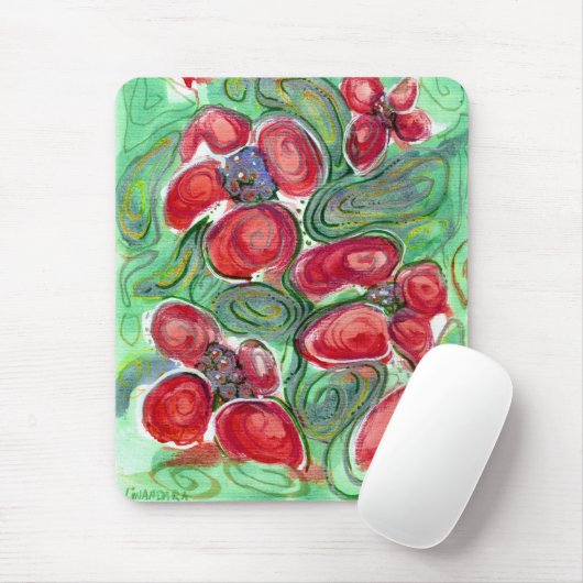 Red Blume Fantasy Mousepad (Mit Mouse)