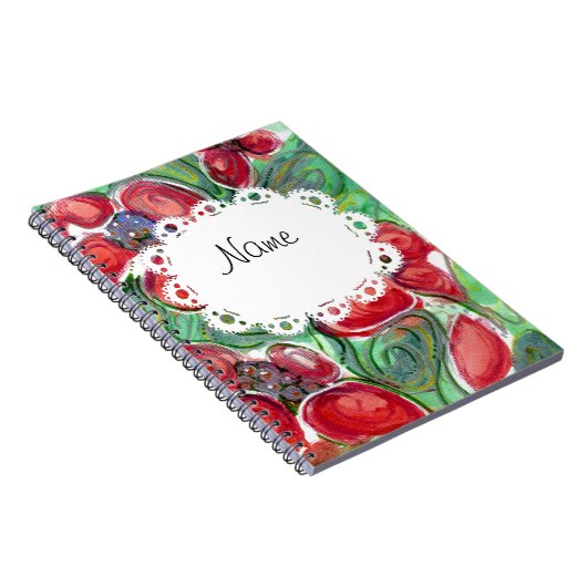 Red Blume Fantasy Notizblock (Rechte Seite)