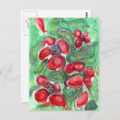 Red Blume Fantasy Postkarte (Vorne/Hinten)