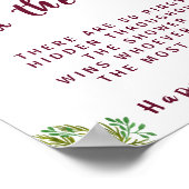 Red Blume Finden Sie das Ring Brautparty Game Sign Poster (Ecke)