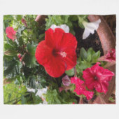 RED-BLUME FLEECEDECKE (Vorderseite (Horizontal))