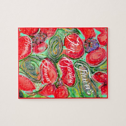 Red Blume Garden Fantasy, Deine Worte Puzzle (Horizontal)