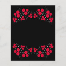 Red Blume Garland Scrapbook Paper