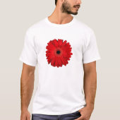 Red Blume Gerbera Foto Design T-Shirt (Vorderseite)