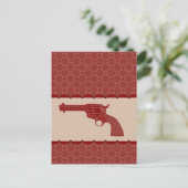 Red Blume Gun Postkarte (Stehend Vorderseite)