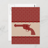 Red Blume Gun Postkarte (Vorne/Hinten)