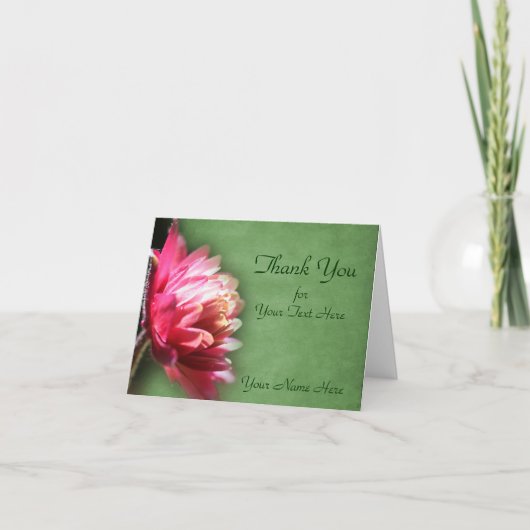 Red Blume in Sunlight Nature Vielen Dank Dankeskarte (Vorderseite)