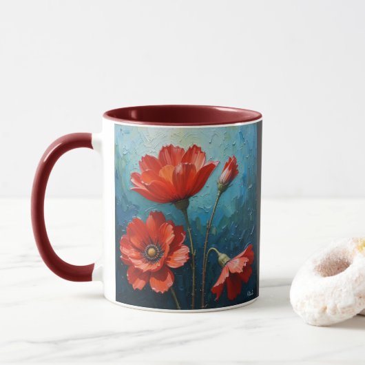 Red Blume Joy Tasse (Mit Donut)