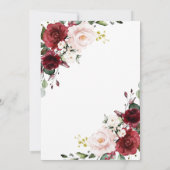 Red Blume Kinderdusche Einladung (Rückseite)