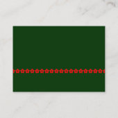 Red Blume Line - Dunkelgrün Visitenkarte (Rückseite)