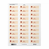 Red Blume Mason Jar Address Labels (Vorne)