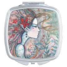 Red Blume Mermaid Fantasy Art