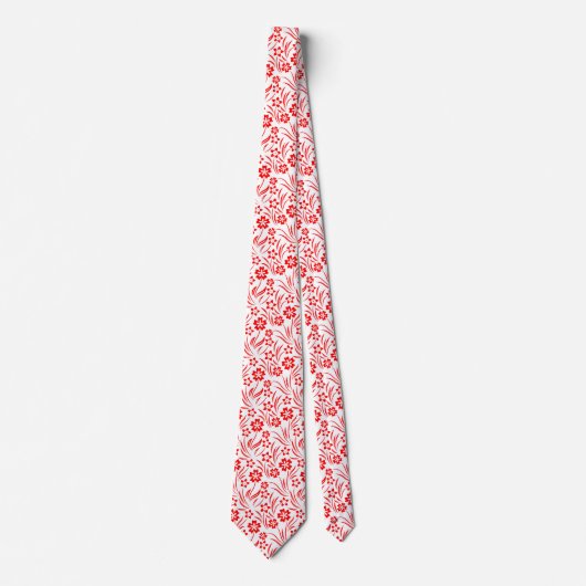 Red Blume Neck Tie Krawatte (Vorderseite)