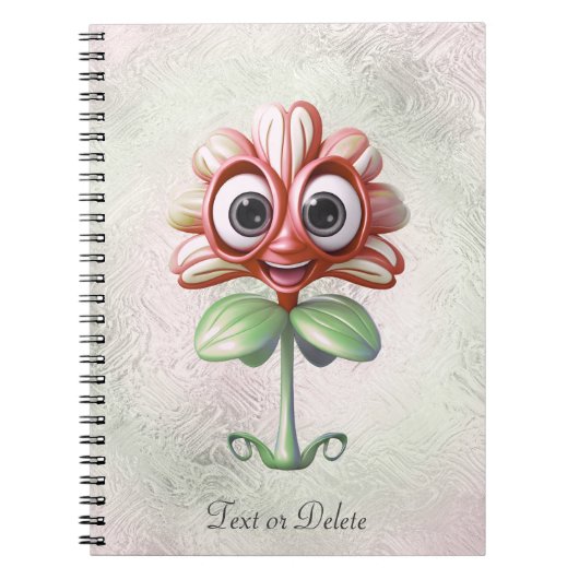 Red Blume Notebook Notizblock (Vorderseite)