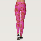 Red Blume Pattern Leggings (Rückseite)