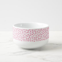 Red Blume Pattern Soup Mug