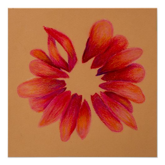 Red Blume Poster (Vorderseite)