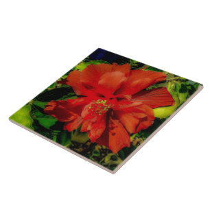 Red Blume Power Fliese