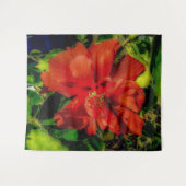 Red Blume Power Wandteppich (Vorderseite (Horizontal))