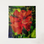 Red Blume Power Wandteppich (Vorderseite)