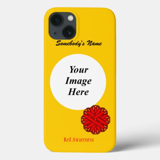 Red Blume Ribbon Template von Kenneth Yoncich Case-Mate iPhone Hülle (Rückseite)