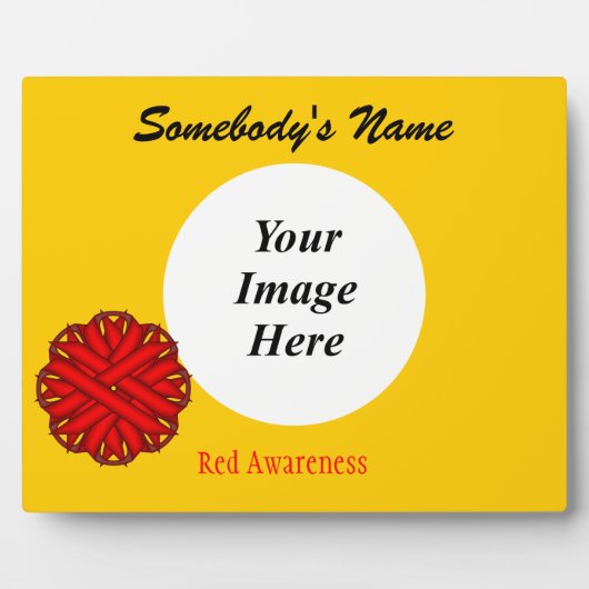 Red Blume Ribbon Template von Kenneth Yoncich Fotoplatte (Vorderseite)