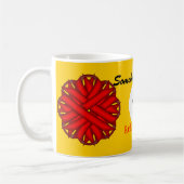 Red Blume Ribbon Template von Kenneth Yoncich Kaffeetasse (Links)