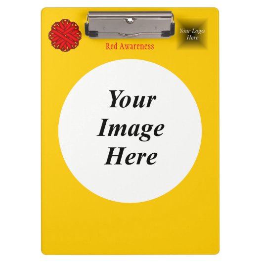 Red Blume Ribbon Template von Kenneth Yoncich Klemmbrett (Vorderseite)