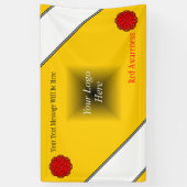 Red Blume Ribbon von Kenneth Yoncich Banner (Vertikal)