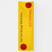 Red Blume Ribbon von Kenneth Yoncich Banner (Vertikal)