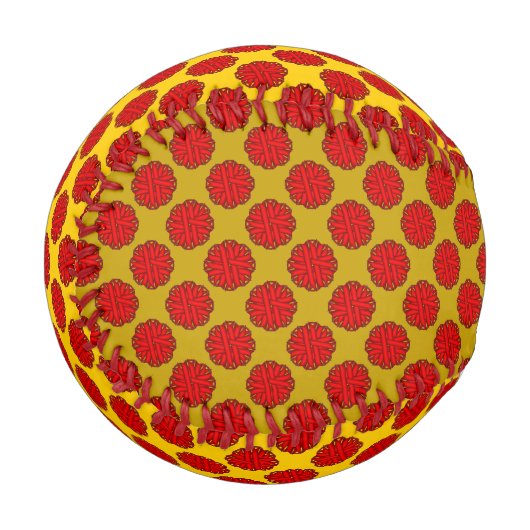 Red Blume Ribbon von Kenneth Yoncich Baseball (Vorderseite Links)