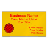 Red Blume Ribbon von Kenneth Yoncich Magnetische Visitenkarte (Vorderseite)