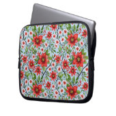 Red Blume Sky Garden Laptopschutzhülle (Vorderseite Links)