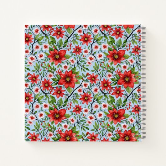 Red Blume Sky Garden Notizblock (Rückseite)