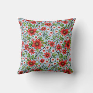Red Blume Sky Garden Throw Kissen