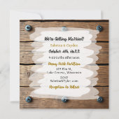 Red Blume Steampunk Personalisiert Wedding Einladung (Rückseite)