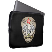 Red Blume Sugar Skull Laptopschutzhülle (Vorne Rechts)