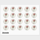 Red Blume Vielen Dank, dass Sie Sticker (Blatt)
