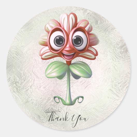 Red Blume Vielen Dank, dass Sie Sticker (Vorderseite)