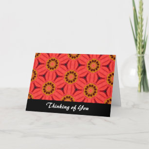 Red Blume Weave - Denken Sie an Sie Karte
