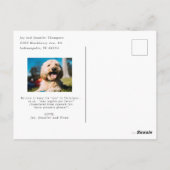 Red Blumen Christmas Pine Needle Funny Message Postkarte (Rückseite)