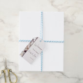 Red Blush Floral Wedding Elegant Geschenkanhänger (Mit Garn)