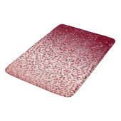 Red Blush Pink Glitzer Sparkard Leopard Print Badematte (Schrägansicht)
