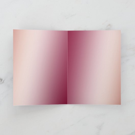 Red Blush Pink Glitzer Sparkard Leopard Print Karte (Innenseite)